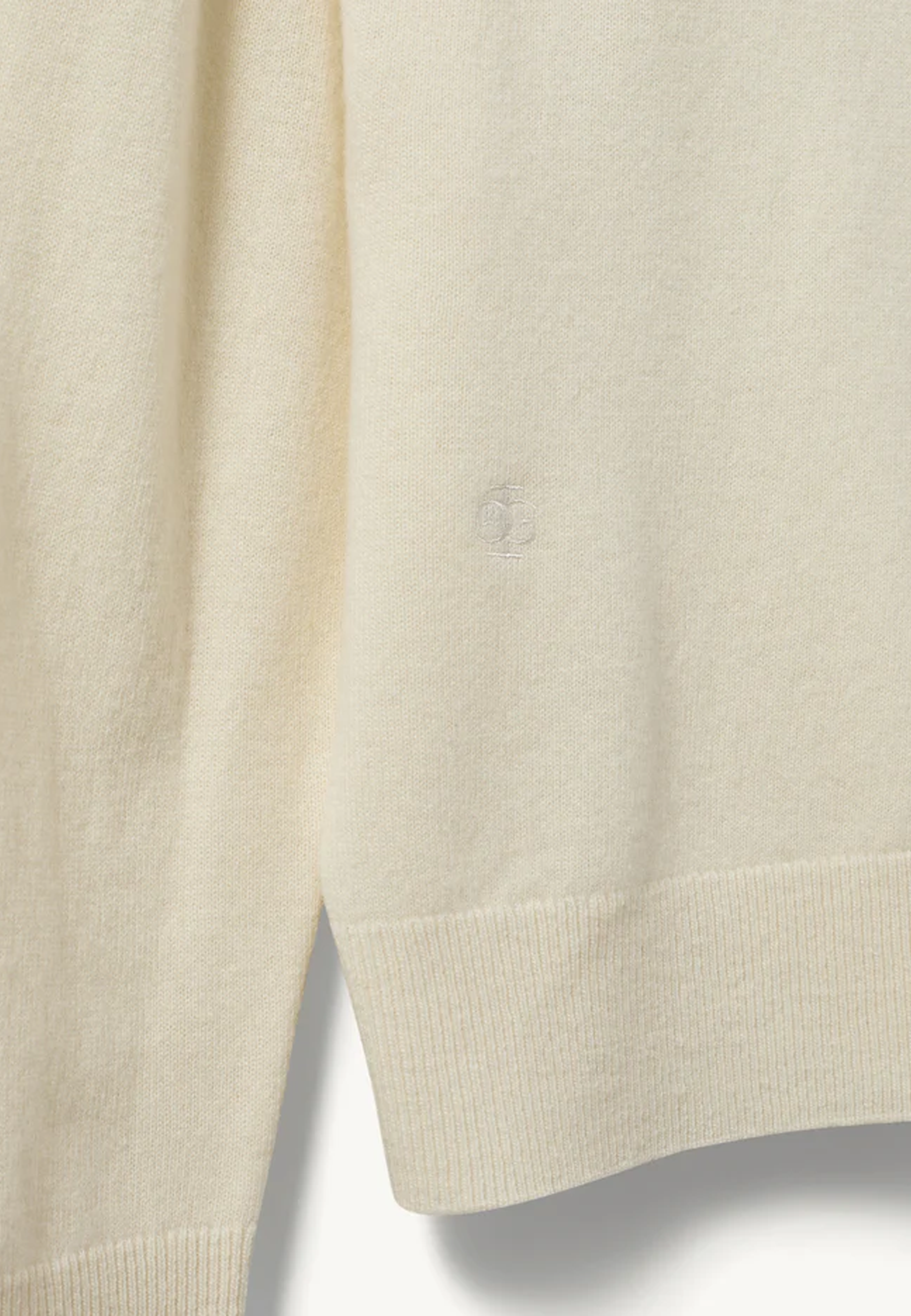 Como Strikpoloshirt | Cremefarvet