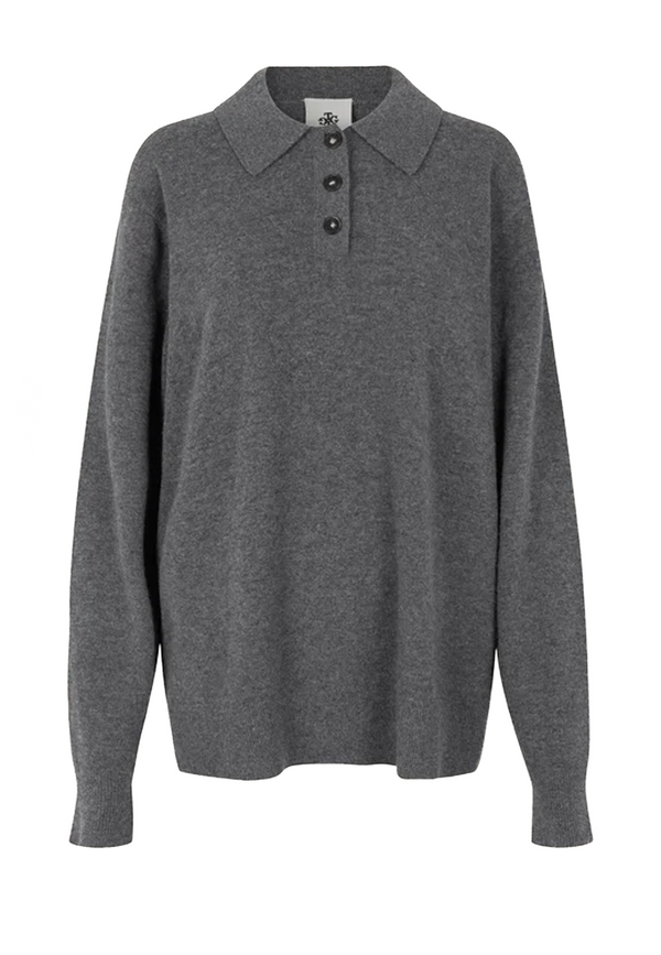 Como Strick Polo-Shirt | Grey Melange