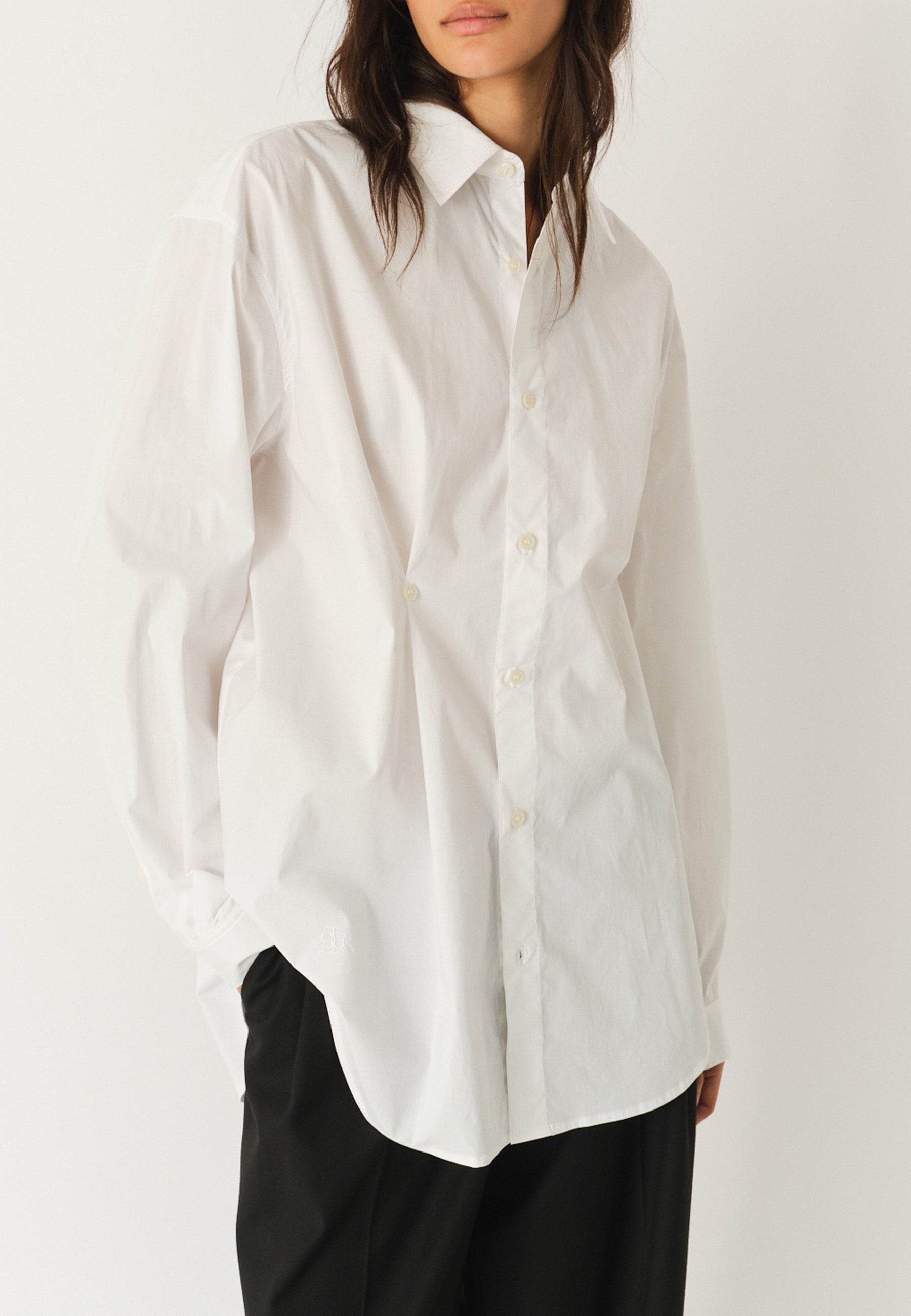 Cyprus Button Bluse | White