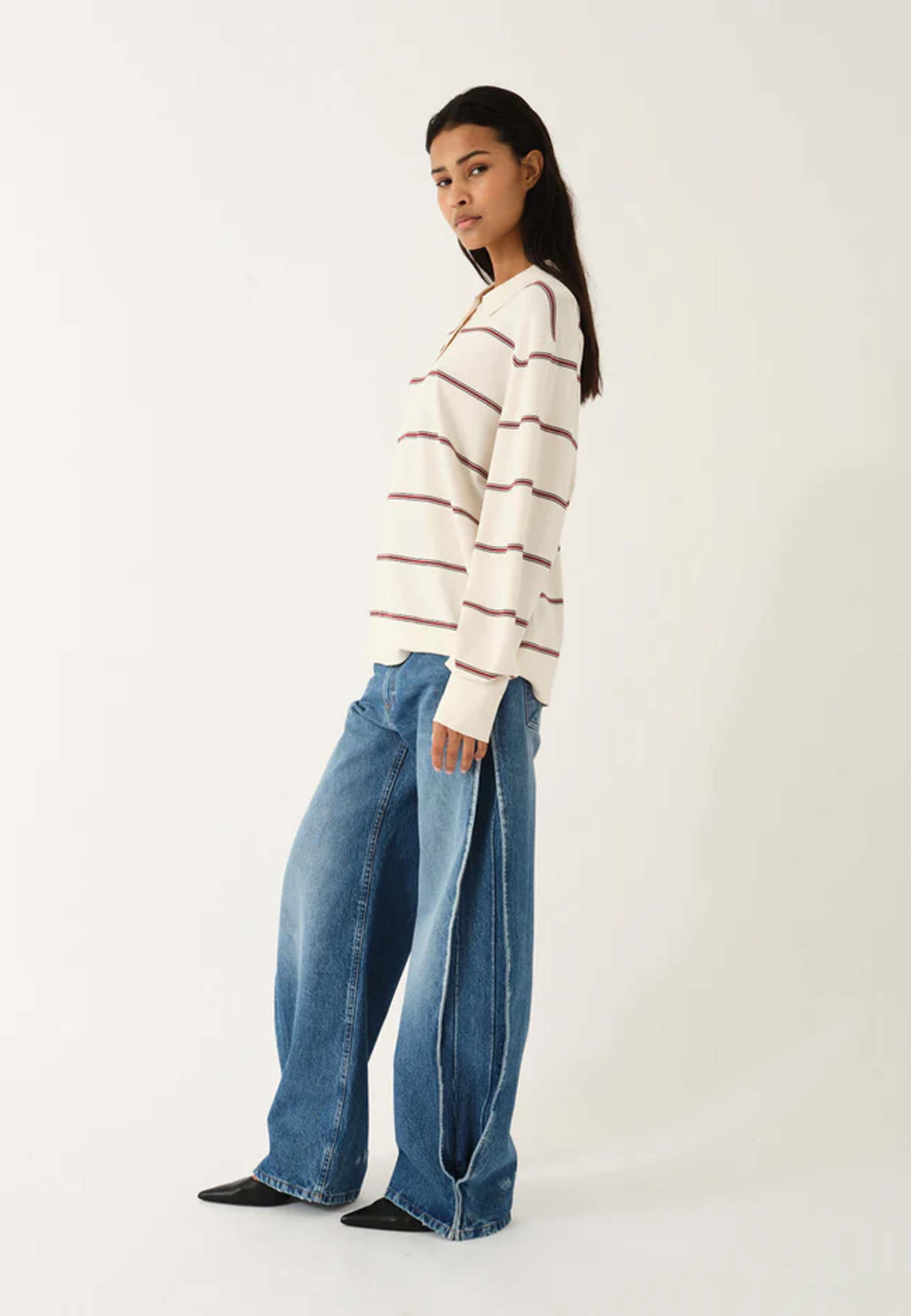 Darcy Barrel Jeans | Washed Blue