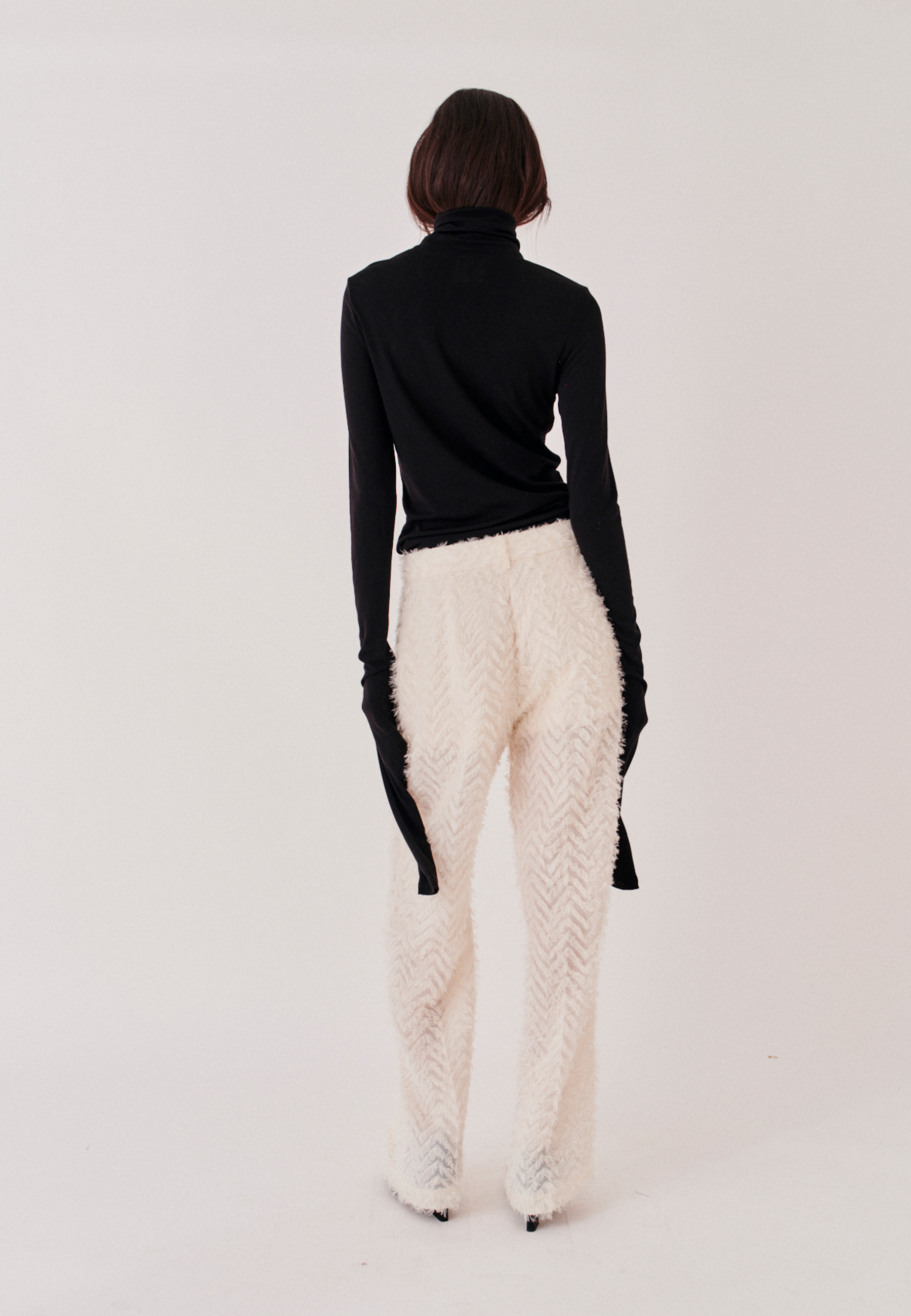 Lela plisserede bukser | Cremefarvet