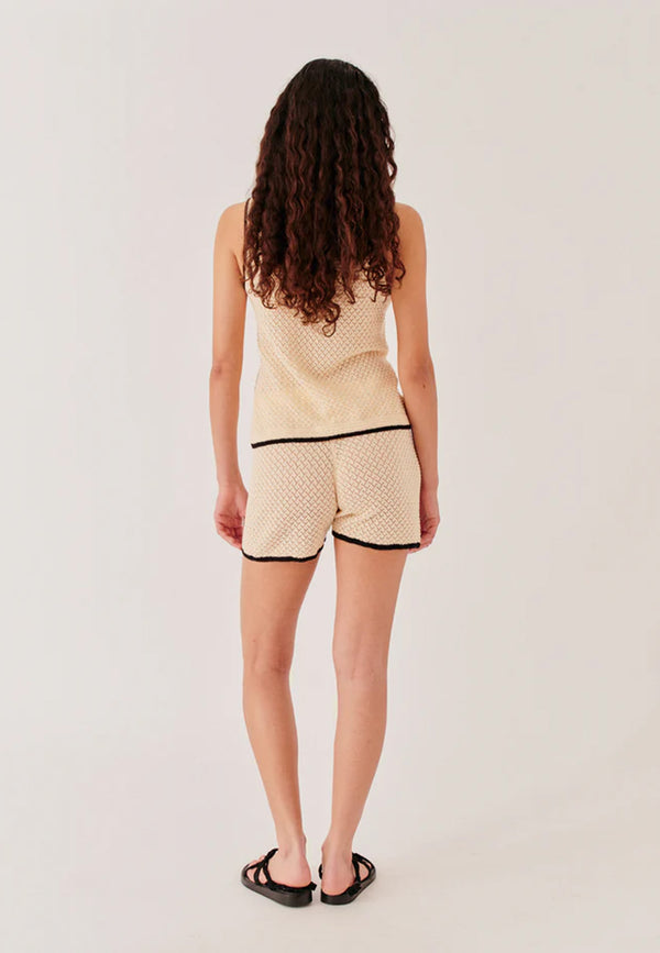 Plage Hot Pants | Bone with Black