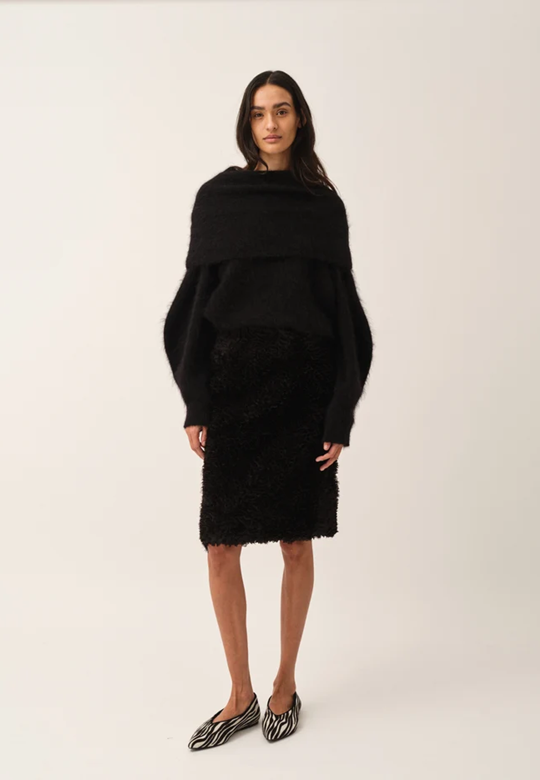 Roma Argyle Knit Pullover | Raw Black Artwork