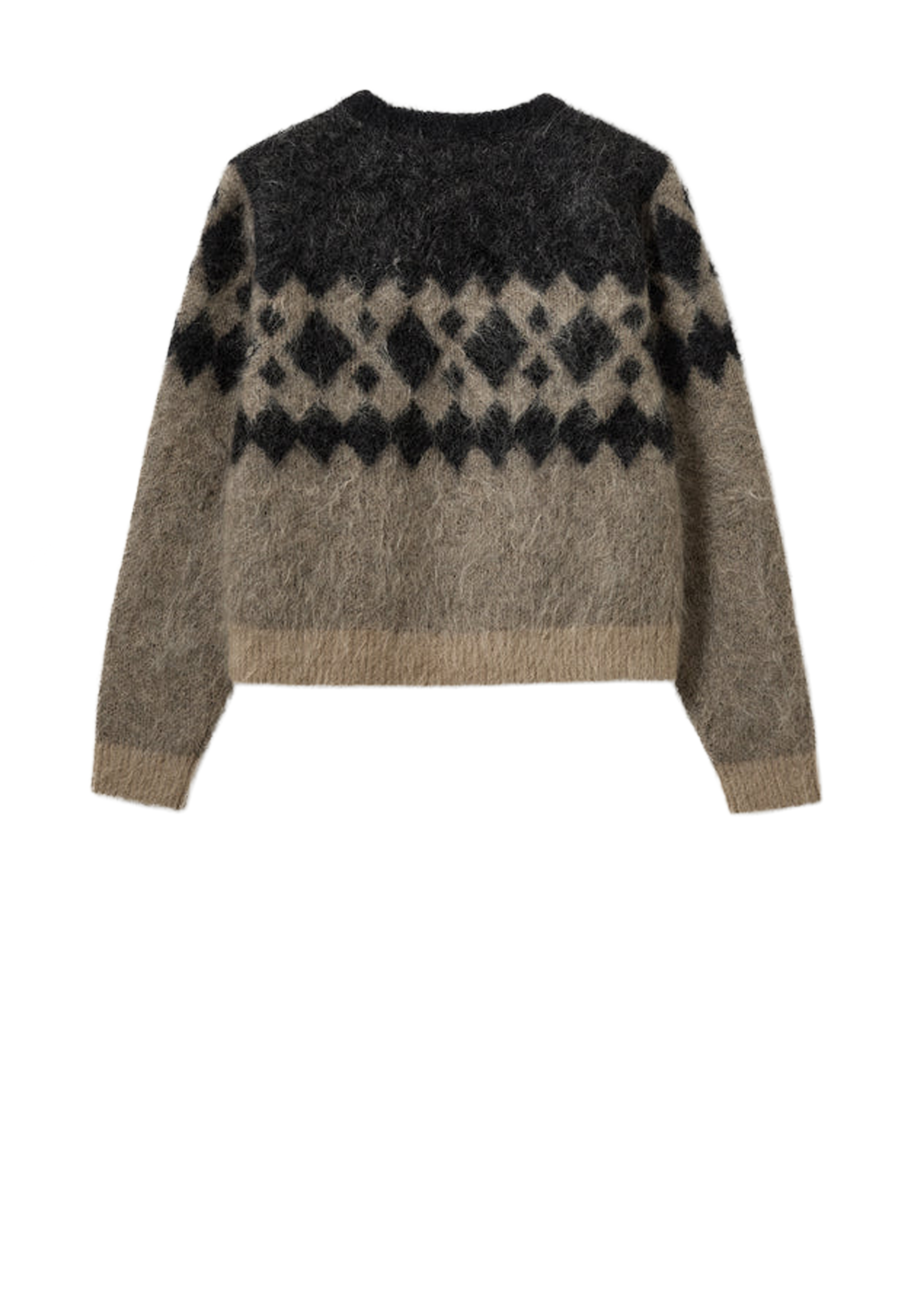 Roma Argyle Knit Pullover | Raw Black Artwork