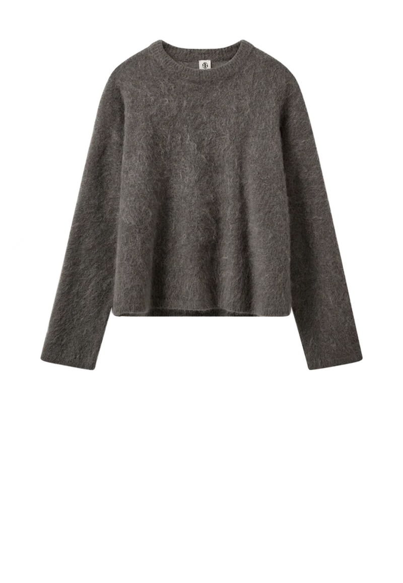 Roma Boyfriend Pullover | Grey Melange