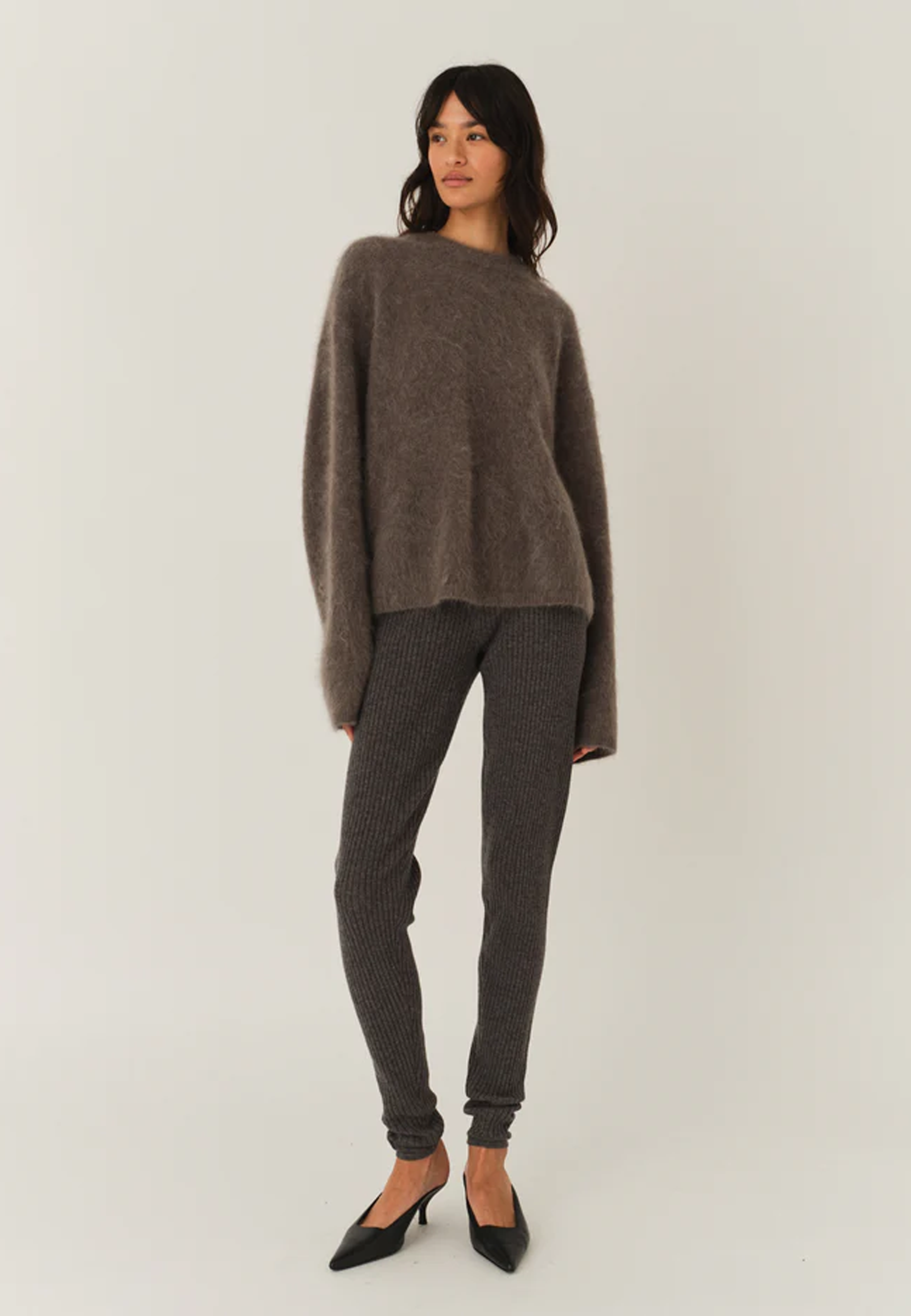 Roma Boyfriend Pullover | Grey Melange