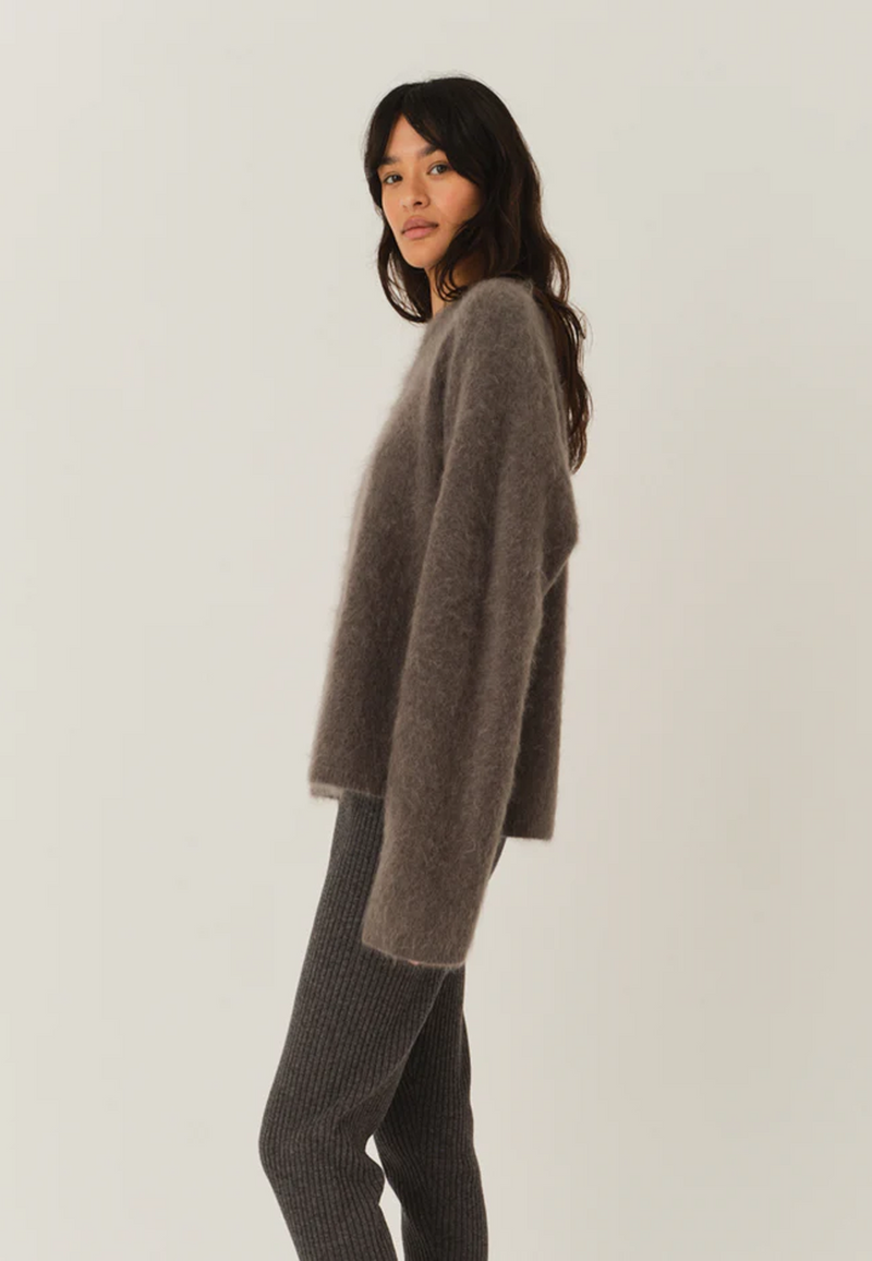 Roma Boyfriend Pullover | Grey Melange