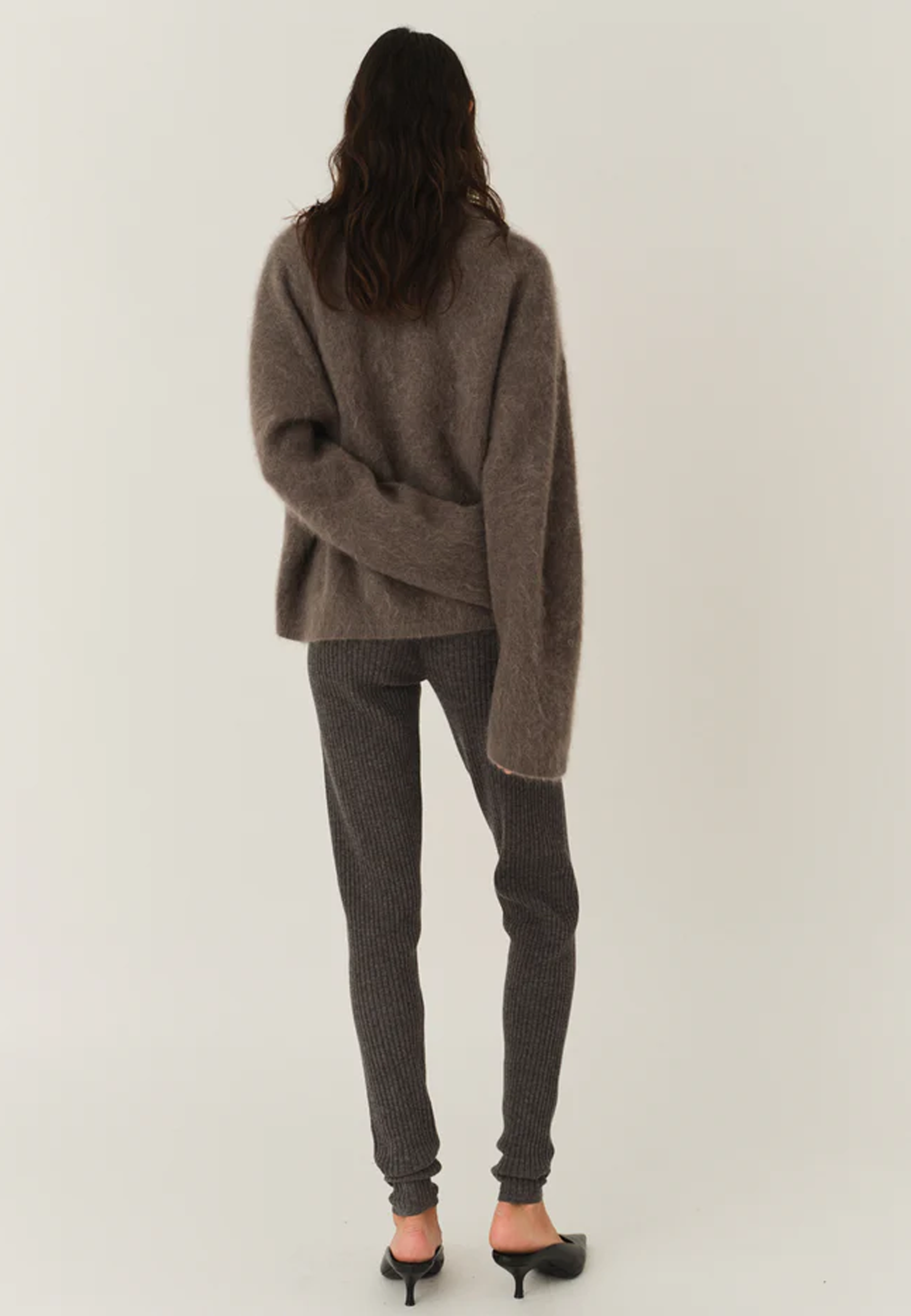 Roma Boyfriend Sweater | Gray melange