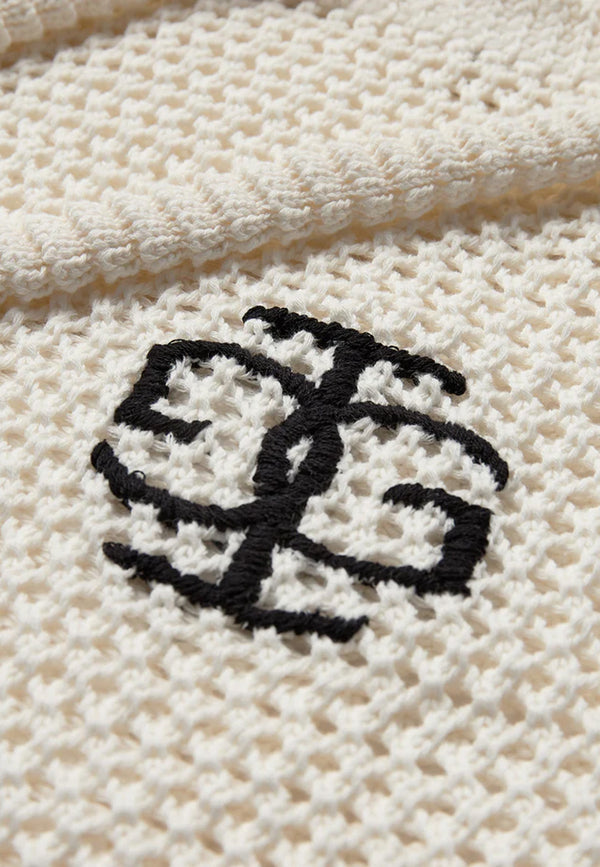 St. Tropez Crochet Logo Bag | Cream