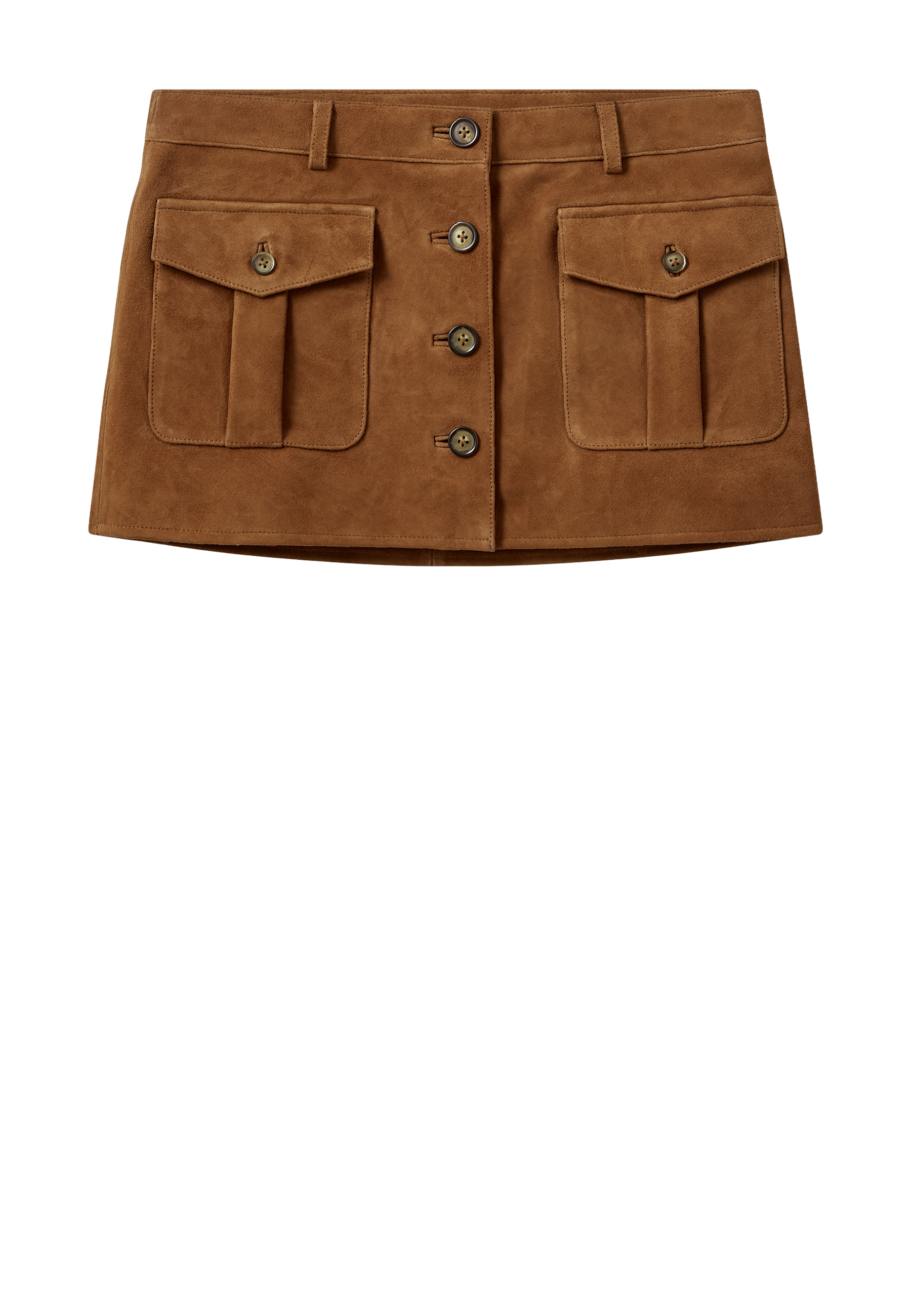 Suede Minirock | Hazelnut