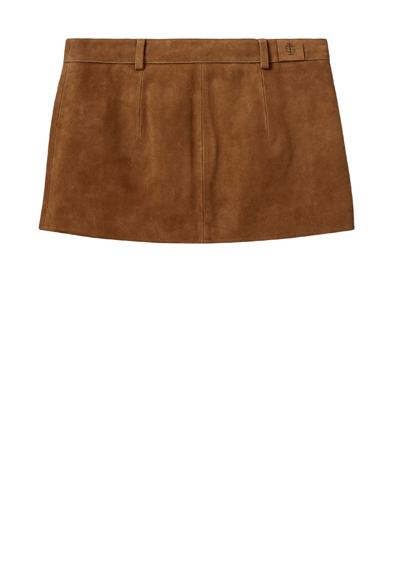 Suede Minirock | Hazelnut