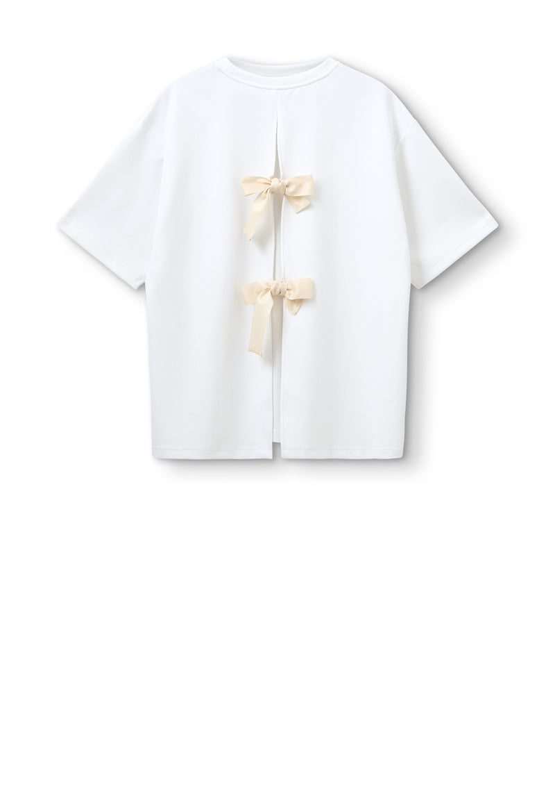 TG Bow T-Shirt | White