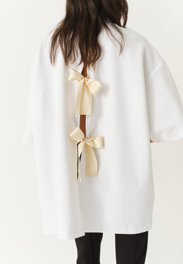 TG Bow T-Shirt | White