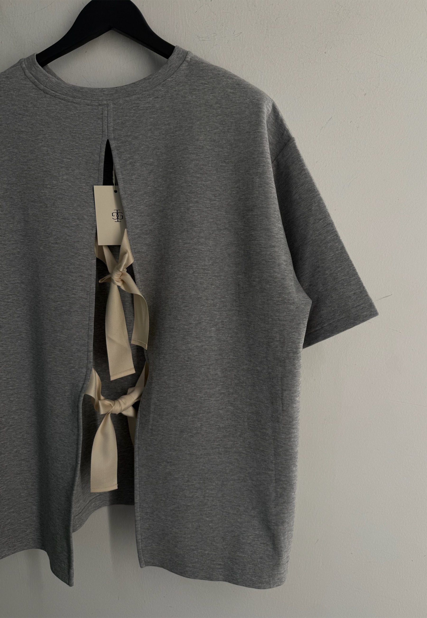 TG Bow Tee | Grey Melange