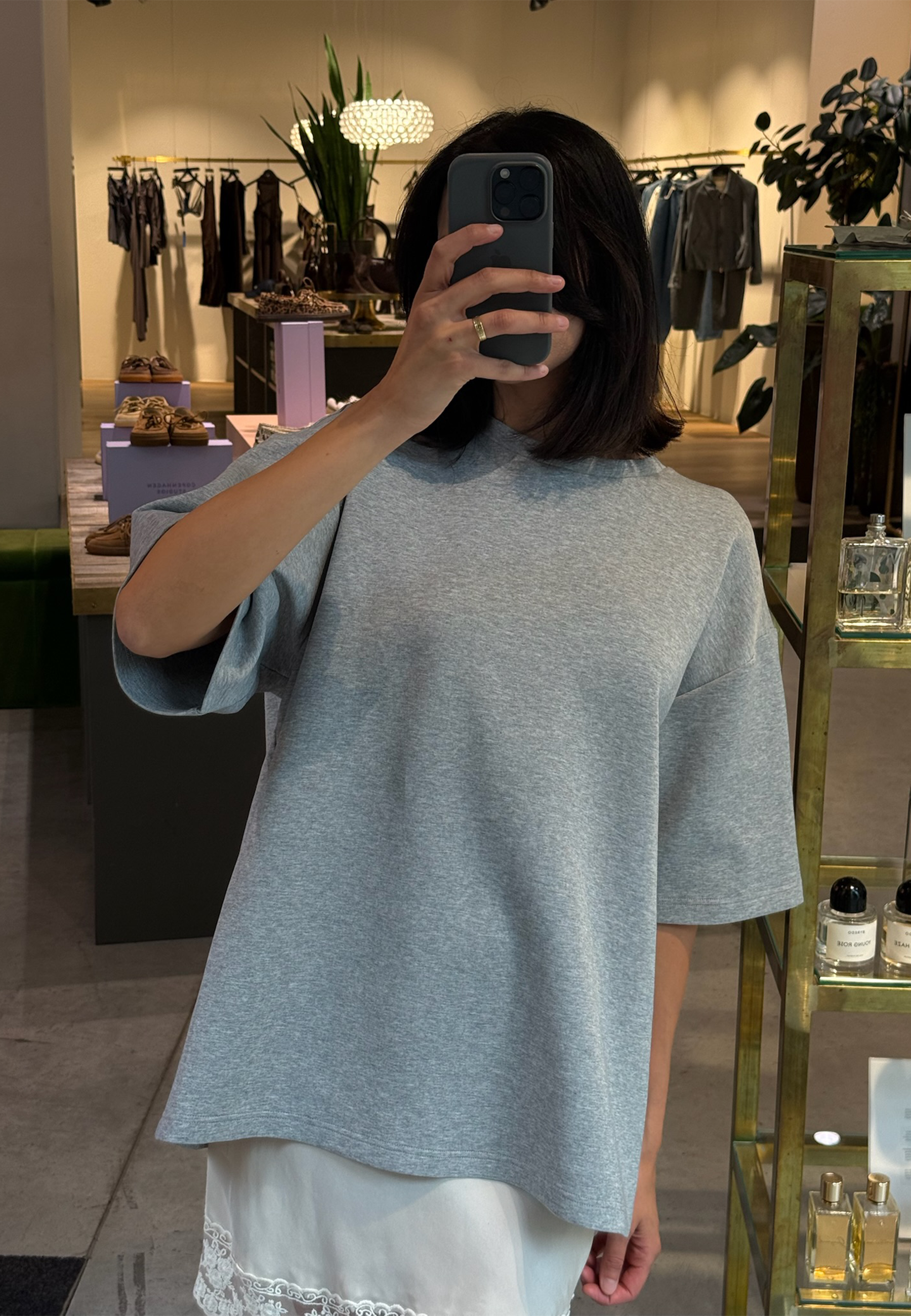 TG Bow Tee | Grey Melange