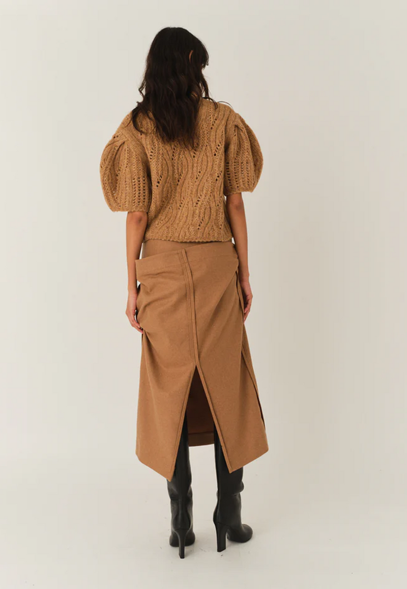 Valentina Strick T-Shirt | Camel