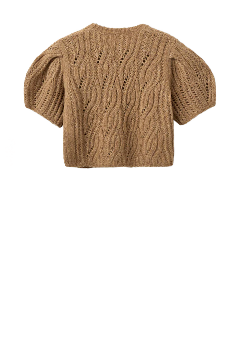 Valentina Strick T-Shirt | Camel