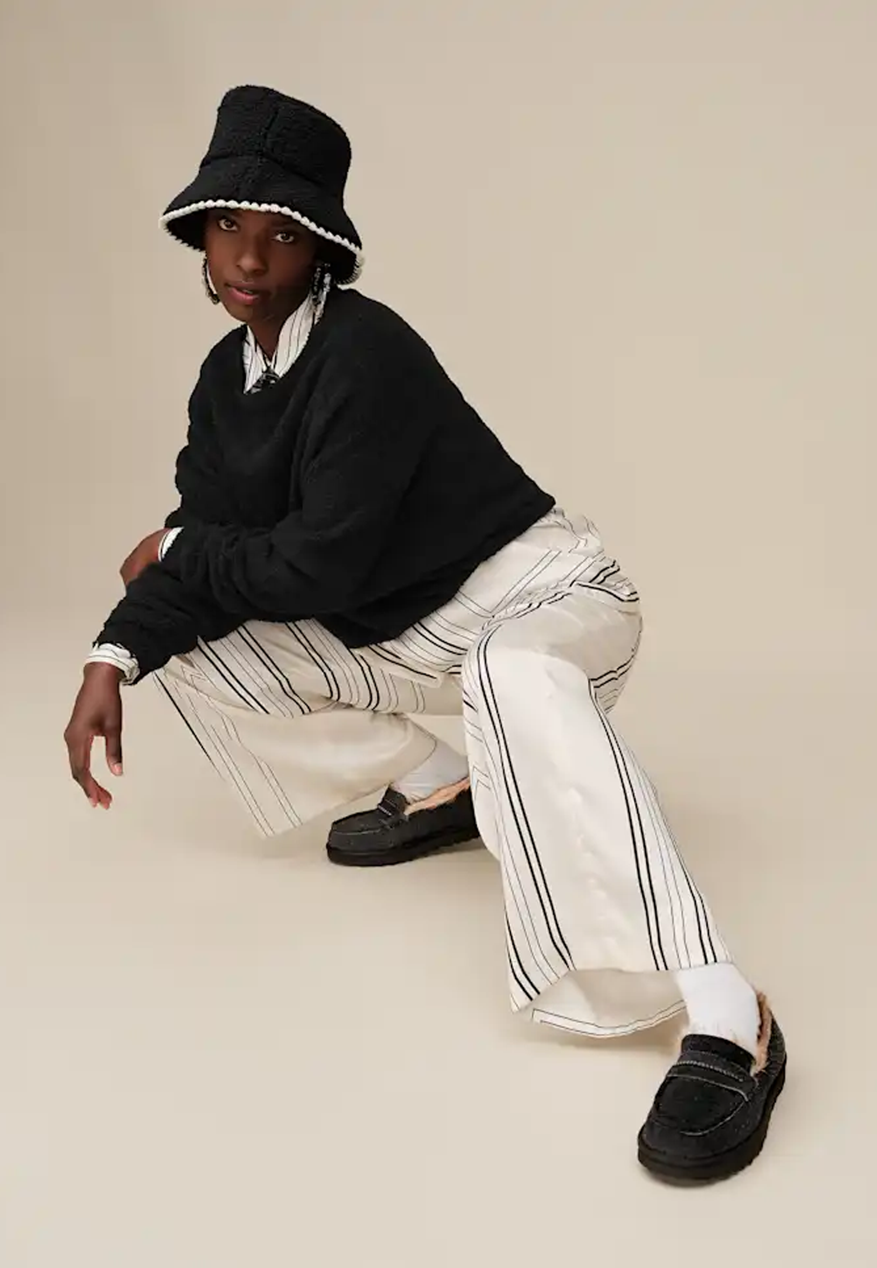 Ellis warm lining loafers | Black