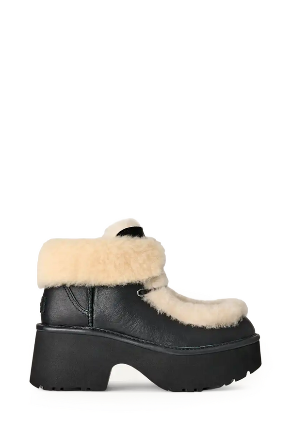 Esmee Leather Lace-Up Boot | Black