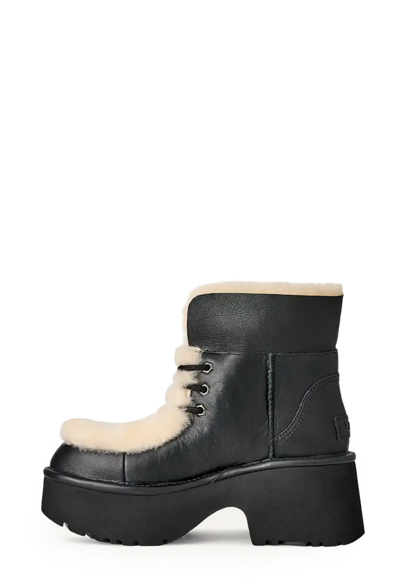 Esmee Leather Lace-Up Boot | Black