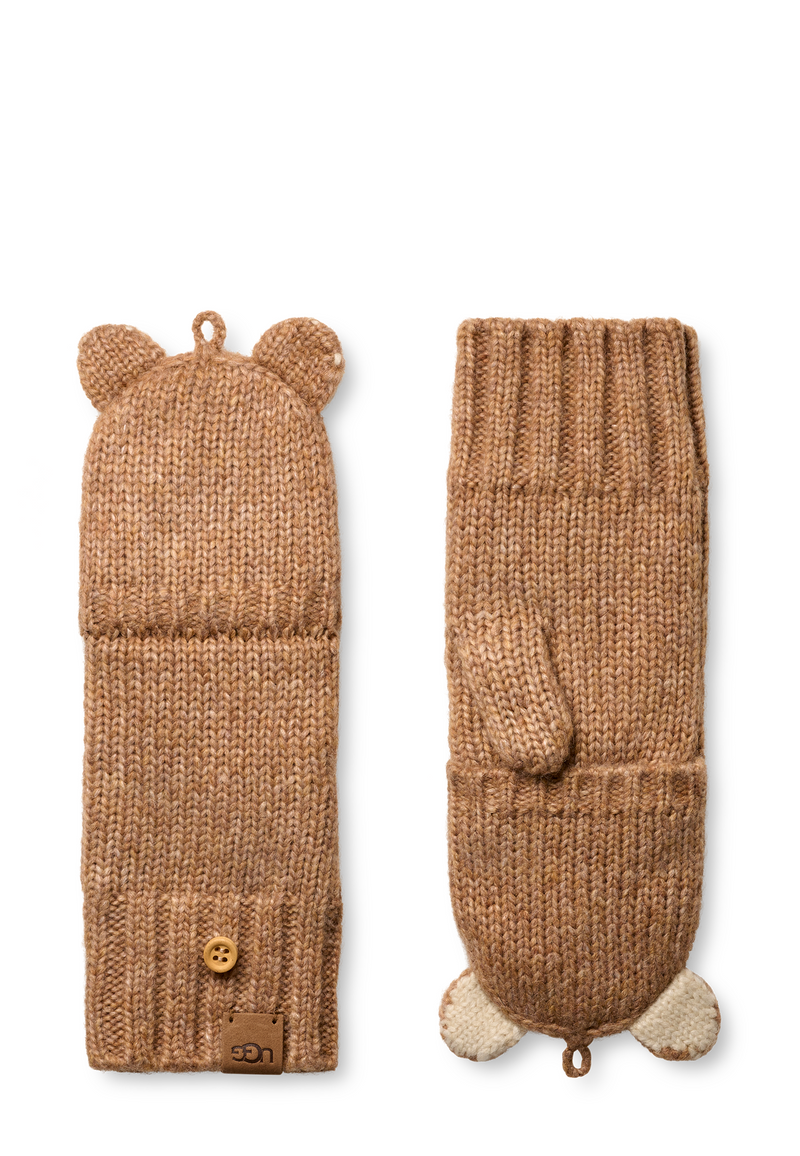Kids Chunky Cat Fäustlinge | Camel
