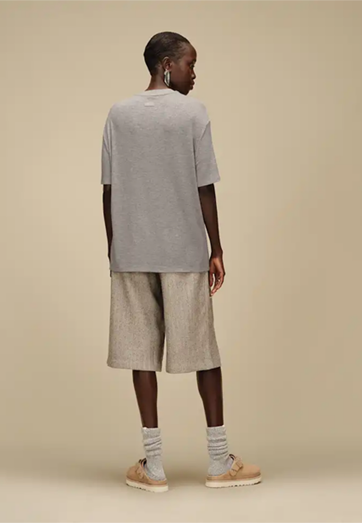 Tyla Slouchy Crew Socke | Grey Heather