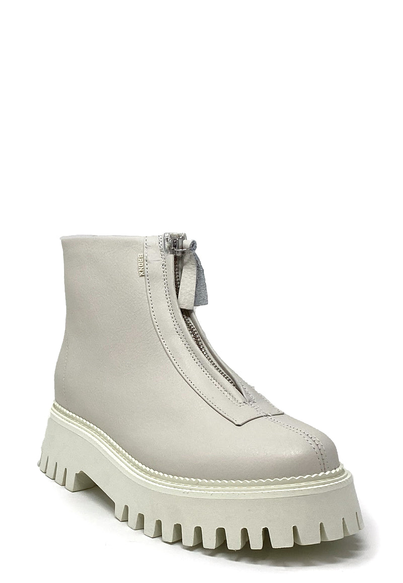 47369 Front Zipper Boots | Off White