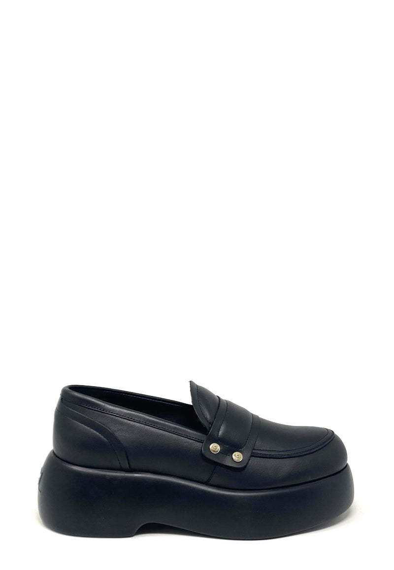 Puffy moc loafers | Nero
