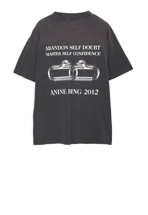 Ashton Serpent T Shirt | Washed faded black