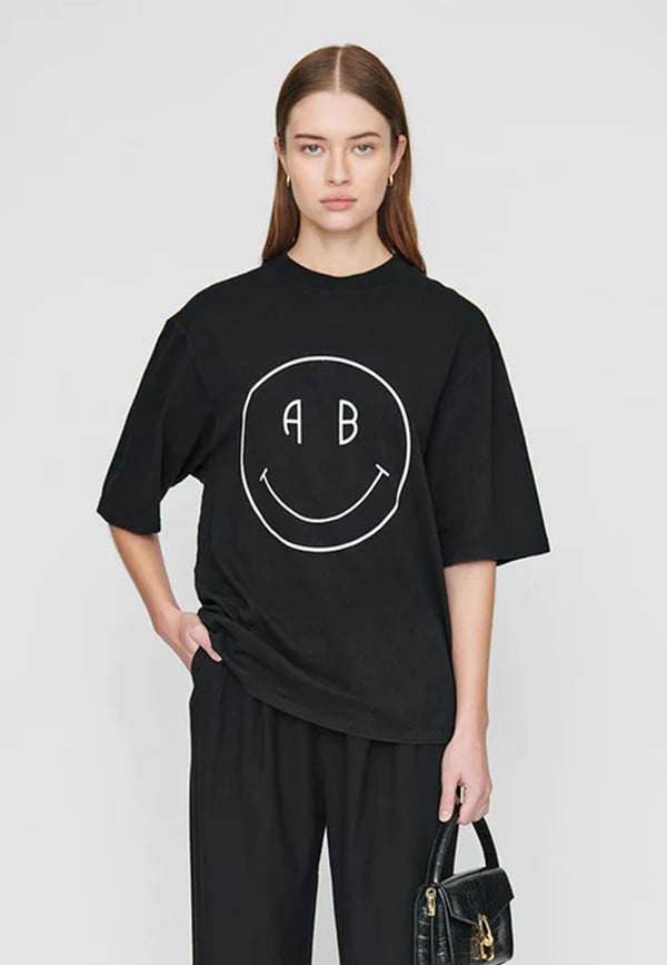 Avi Smiley T-Shirt | Vintage Black