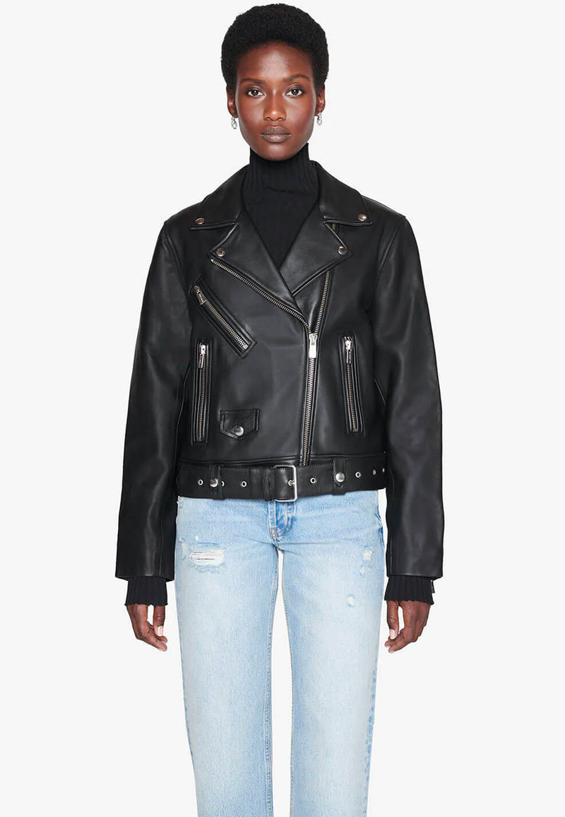 Benjamin Moto Leather Jacket | Black