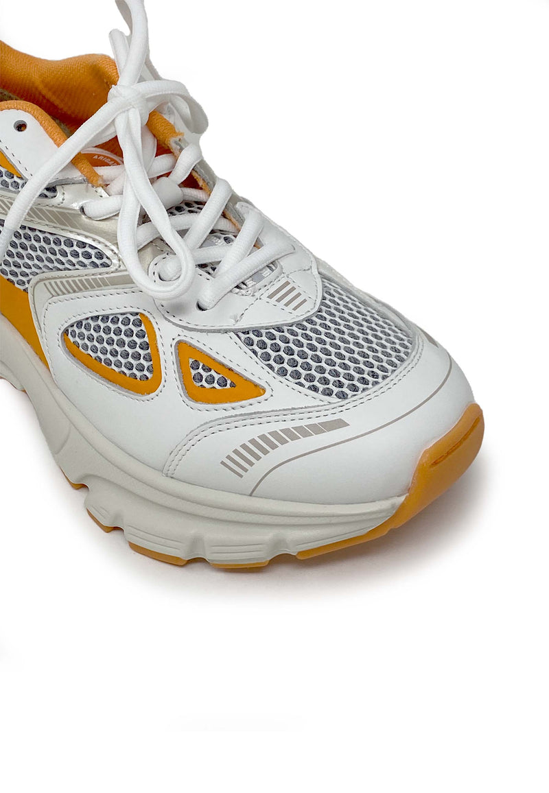 Marathon Low Top Sneaker | White Orange