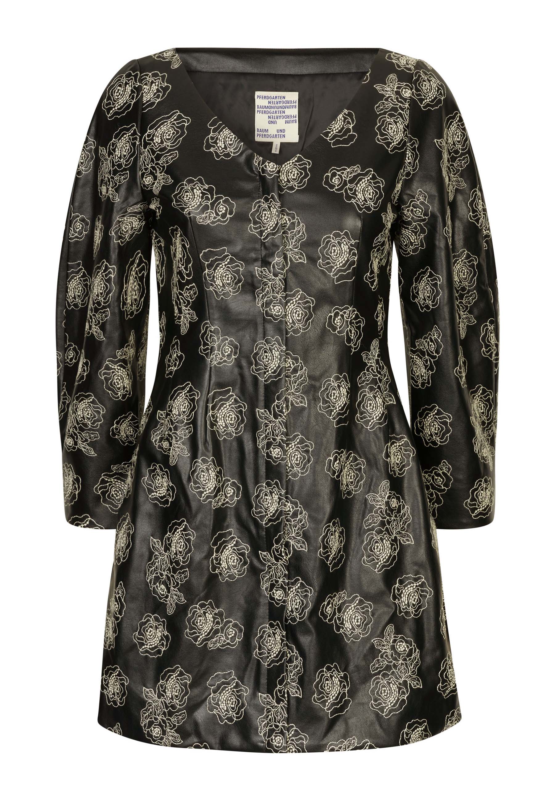 Arohi Minikleid | Black Stitch Flower