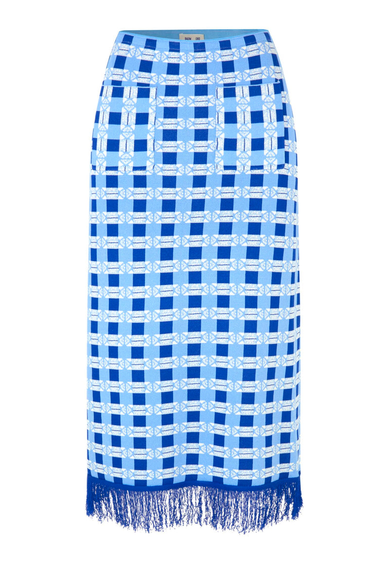 Calli's Knit Skirt | Blue Check