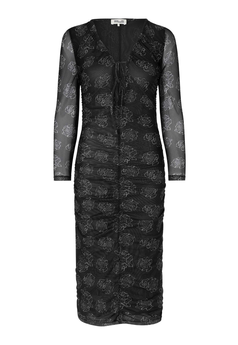 Jezelle midi dress | Black Embroidery