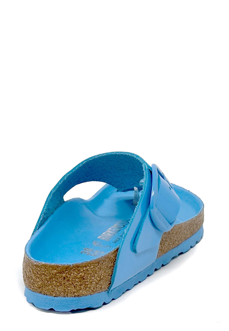 Gizeh Big Buckle Flip Flops | High shine sky blue