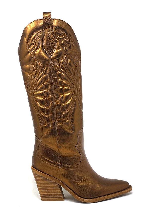 New Kole Cowboy Boot | Bronze