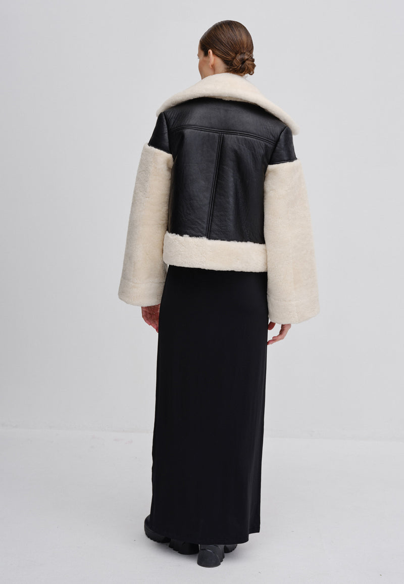 Rika lambskin jacket | Black