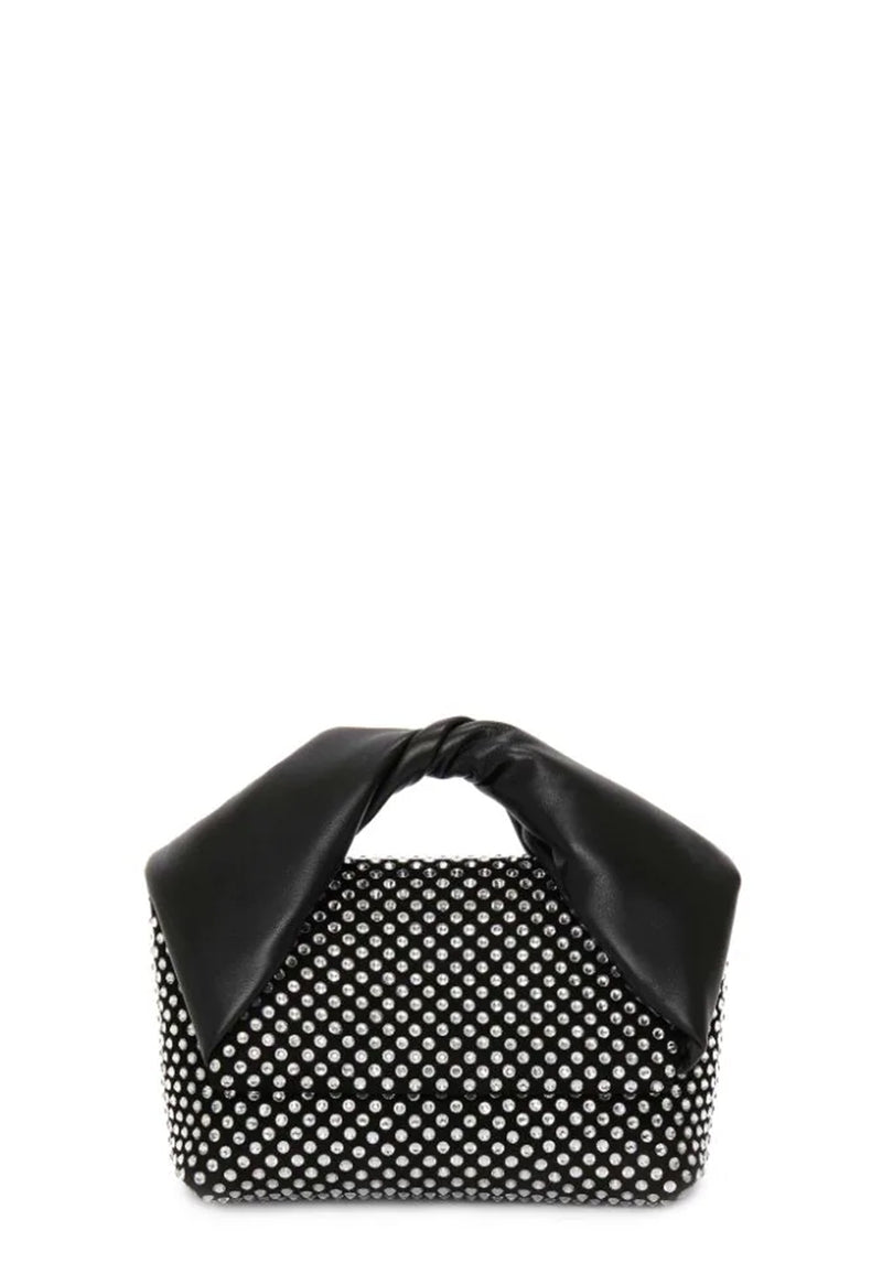 Crystal Midi Twister Bag | Black