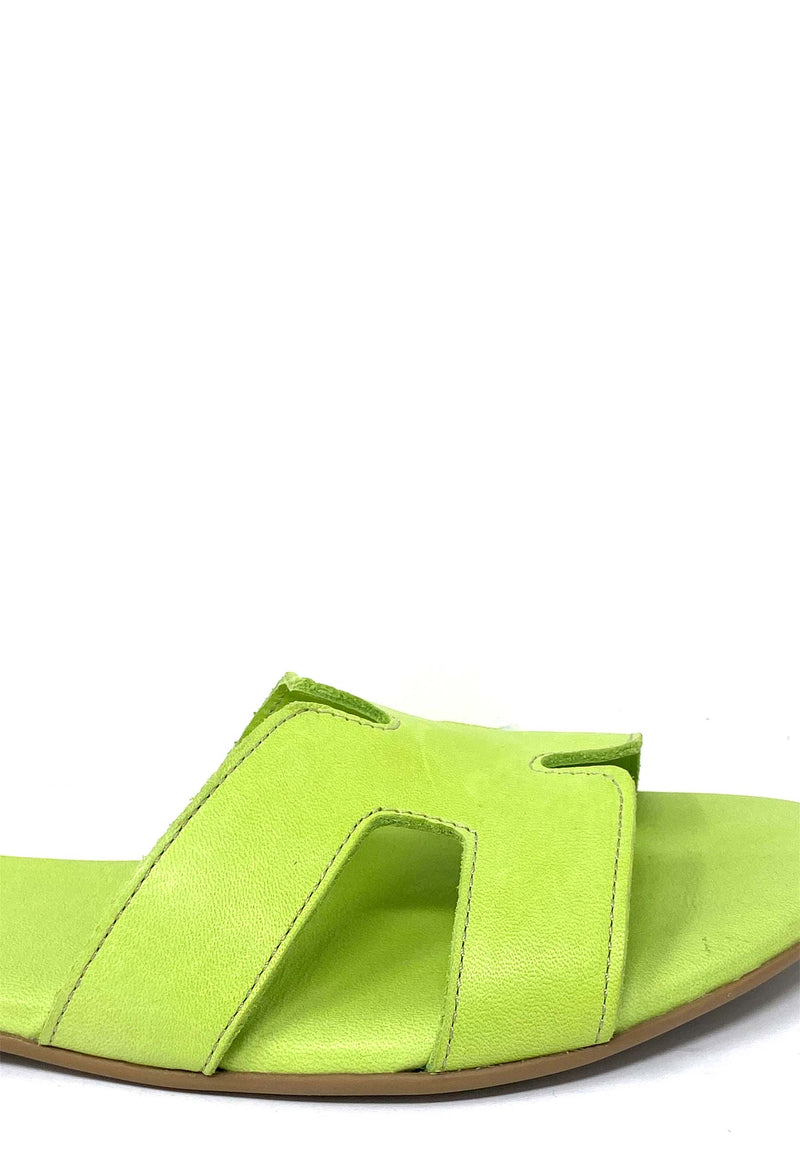 Letter H mules | Green