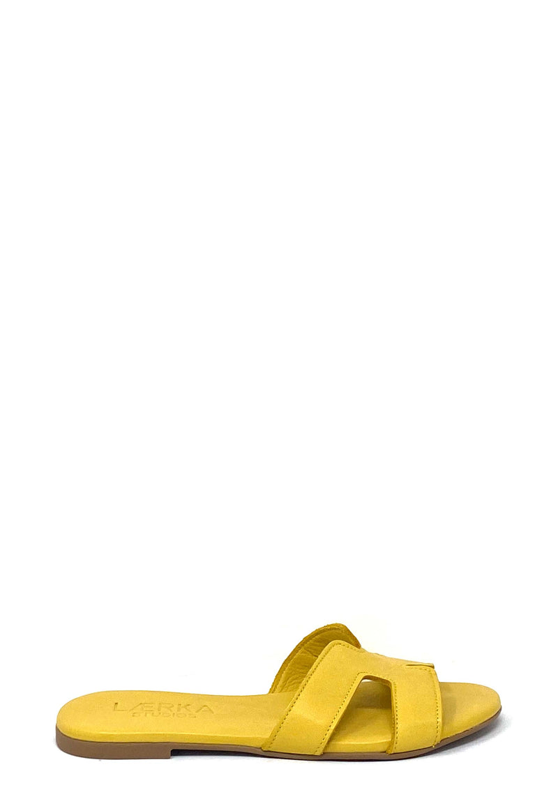 Letter H mules | Yellow