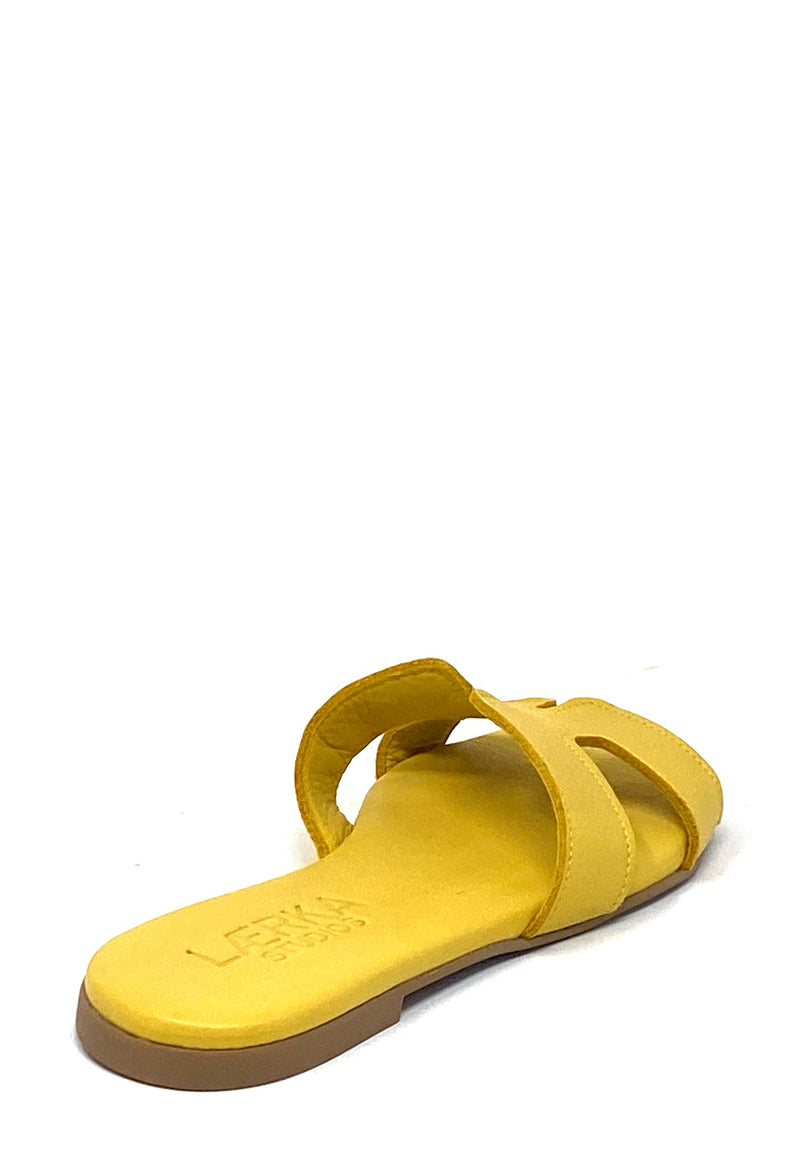 Letter H mules | Yellow