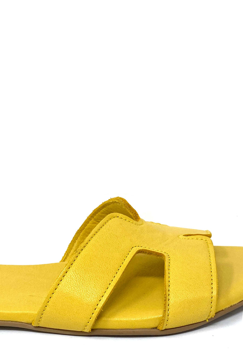 Letter H Pantolette | Yellow