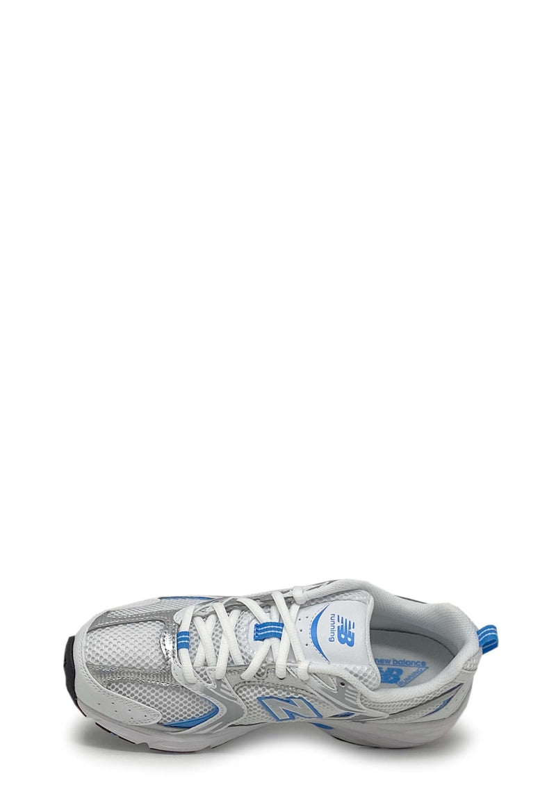 530 low-top sneakers | White Silver Metallic Sky Blue