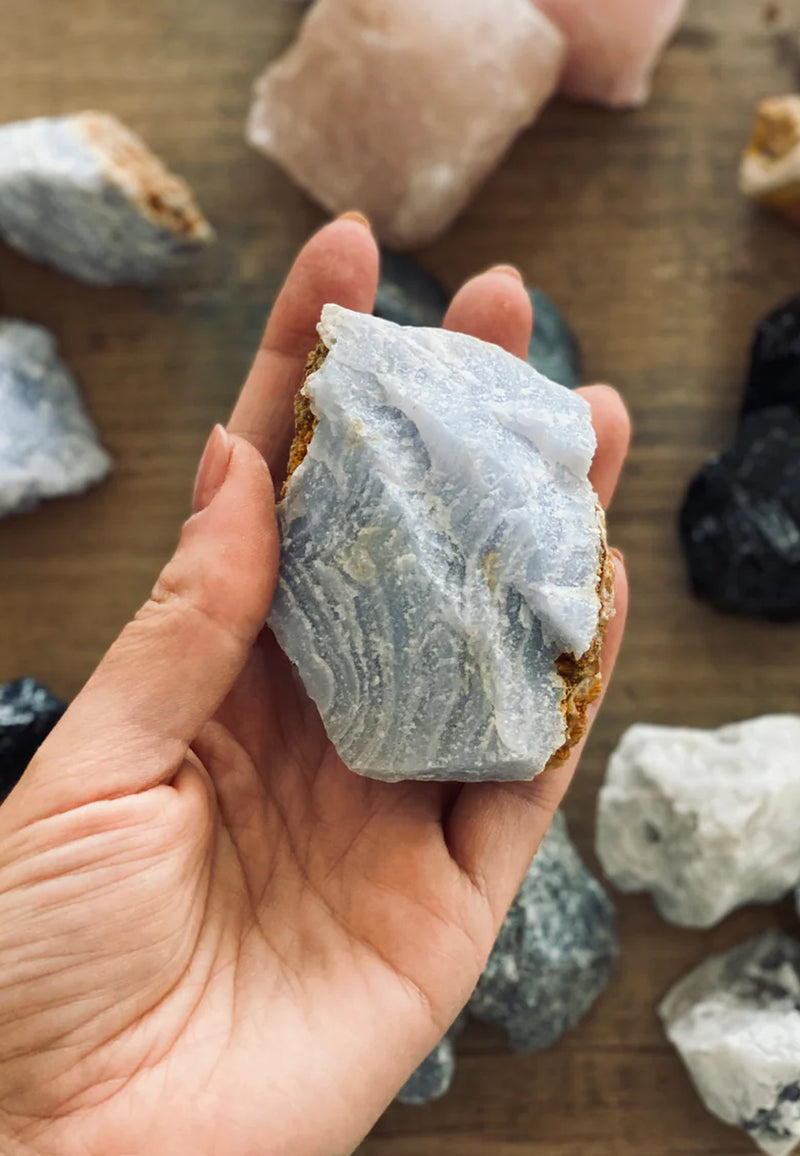 Large Raw Blue Lace Agate