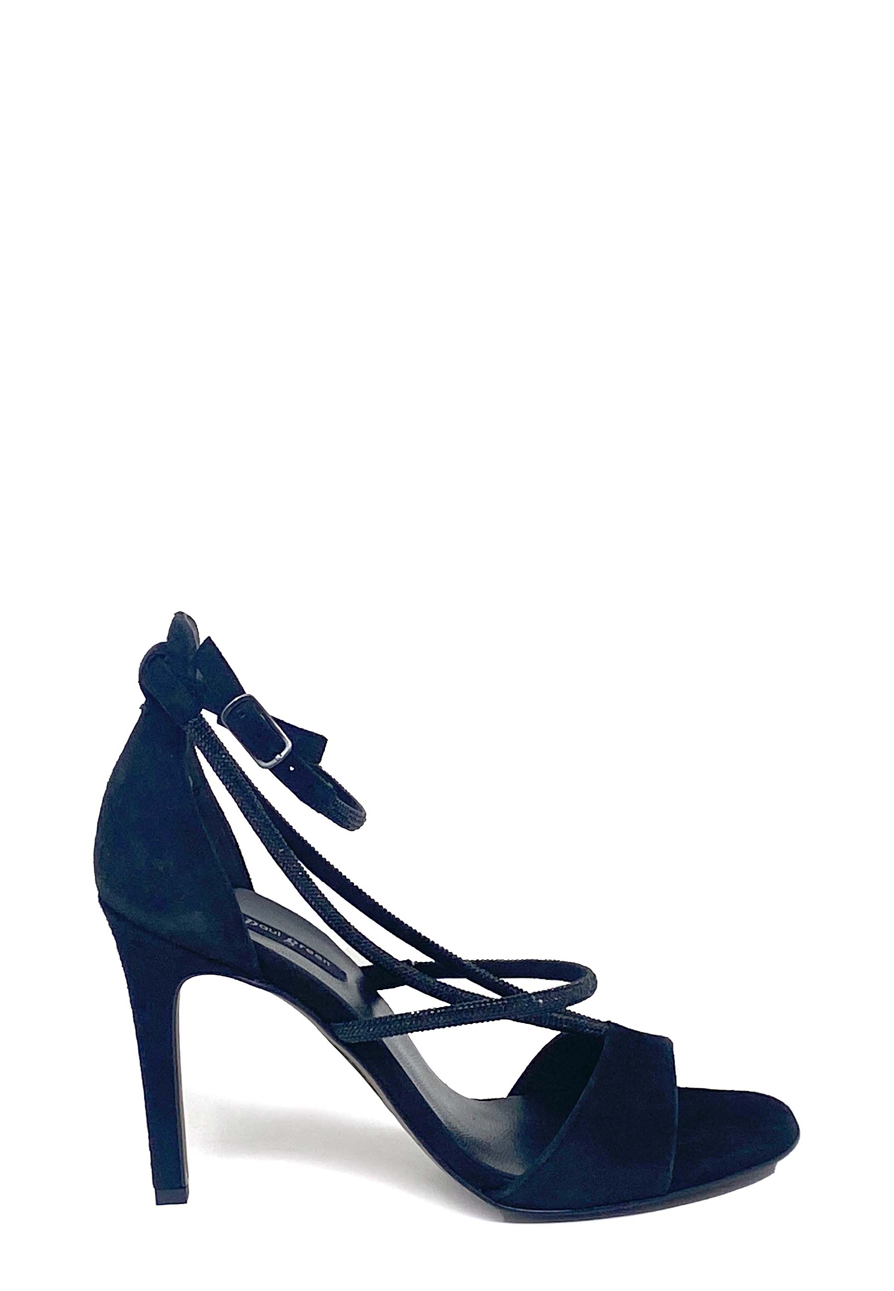 6040 Highheel Sandale | Schwarz