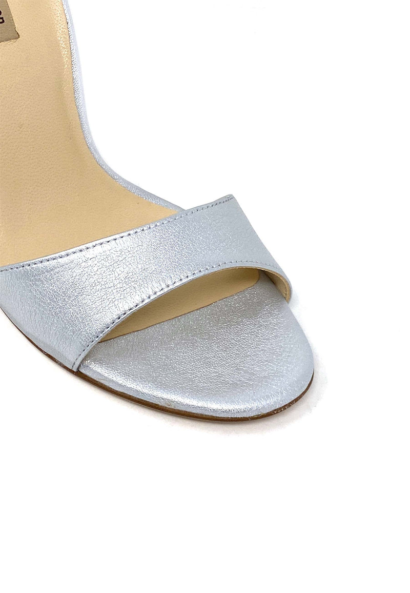 7582 Sandal med høj hæl | platin
