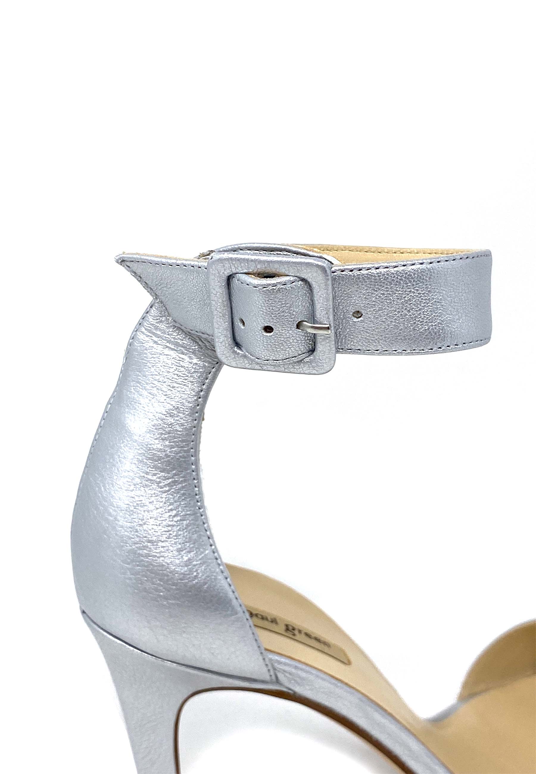 7582 Highheel Sandale | Platin