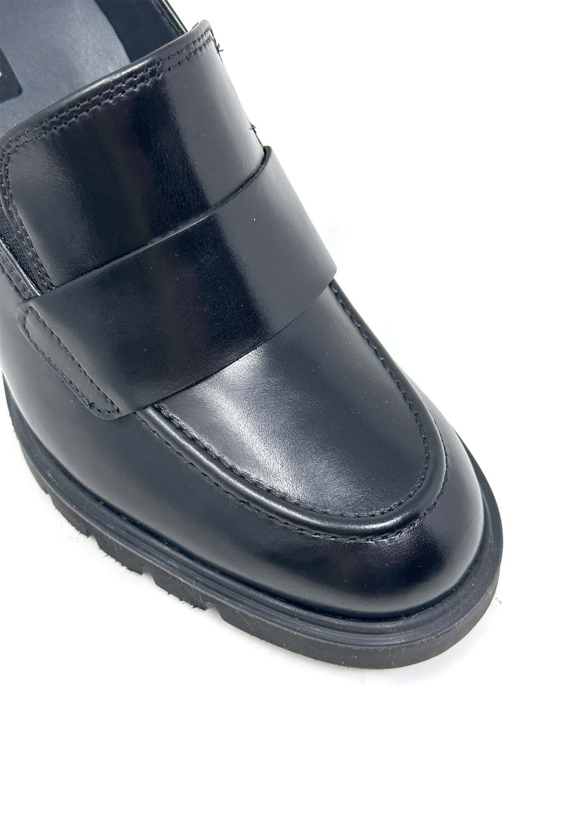Iceberg Designer Women black Leather heel loafers shoes Size EUR 36 US 6 |  eBay