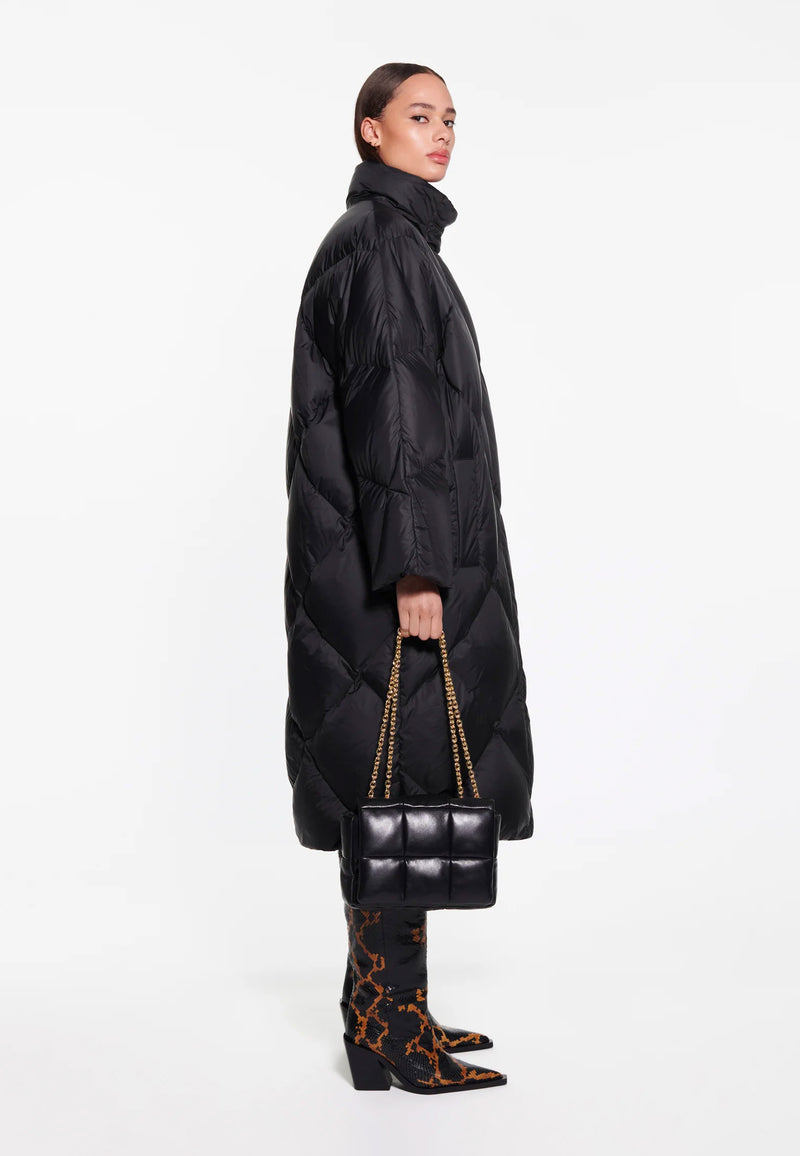 Anissa Quilted Coat | Black